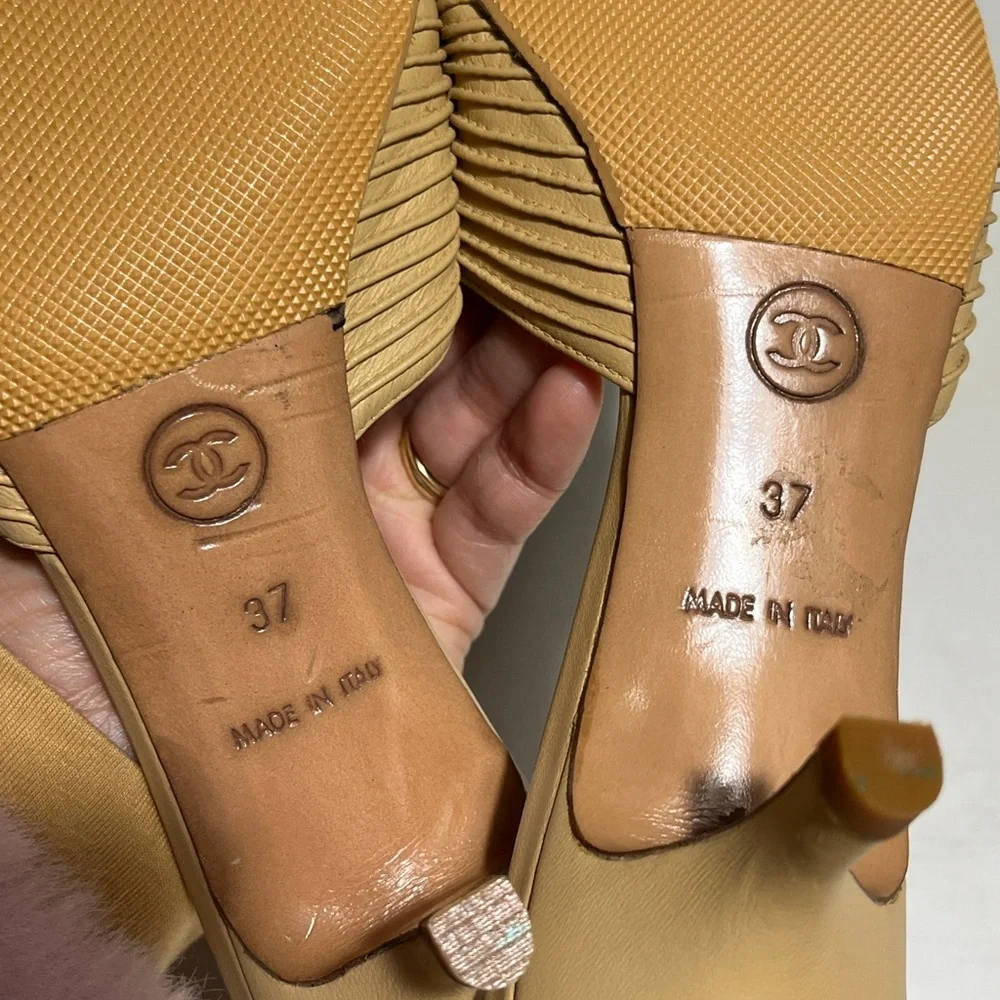 Chanel Beige Women's Sandals